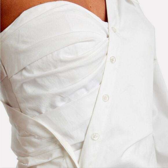 RTA Lana Asymmetric Constructed Corset Mini Shirt Dress 4 EUC - Picture 4 of 12